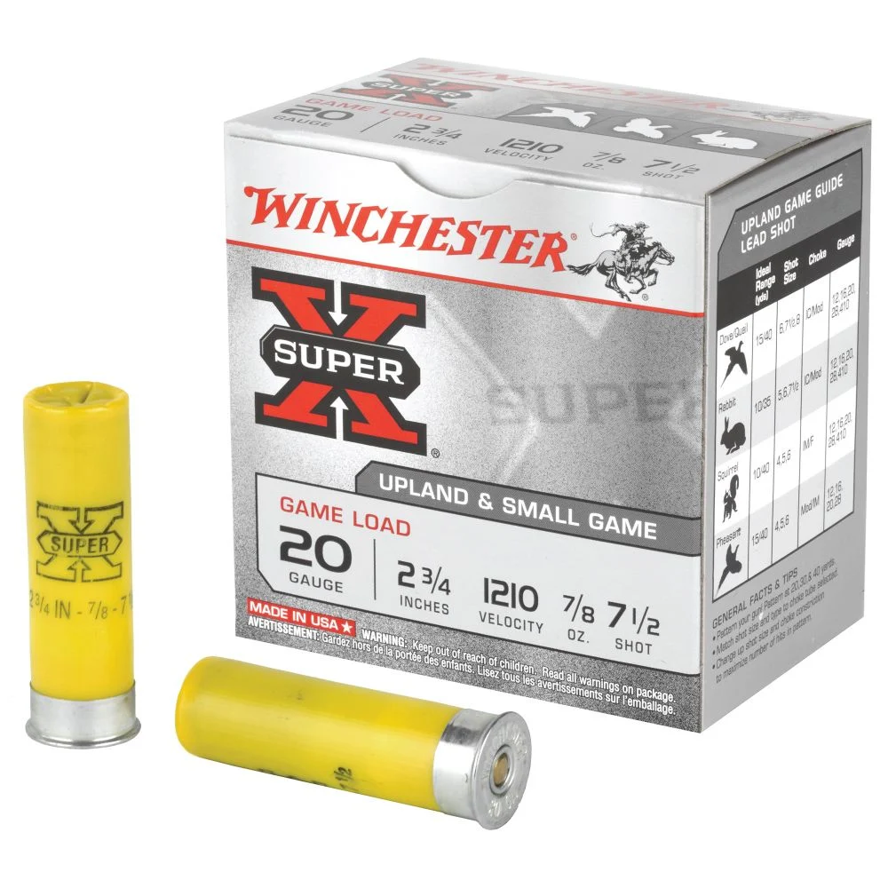 Winchester Super-X 20 Gauge 2.75" #7.5 Ammo