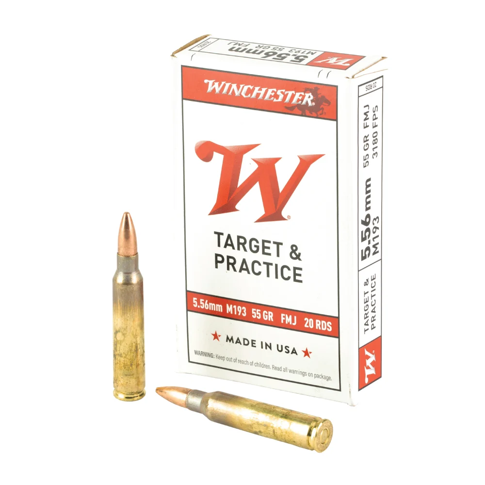 Winchester 5.56x45mm NATO M193 55gr FMJ Ammo
