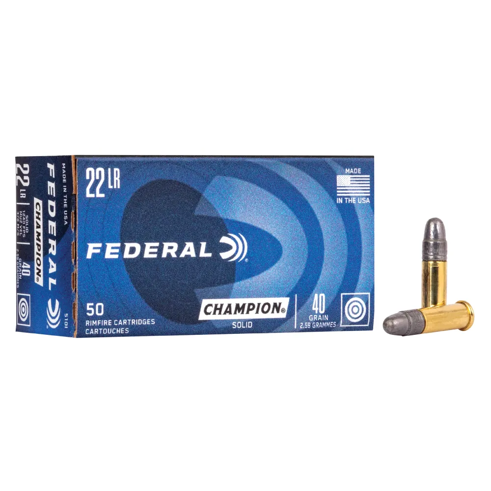 Federal Champion .22LR 40gr Lead Round Nose Ammo
