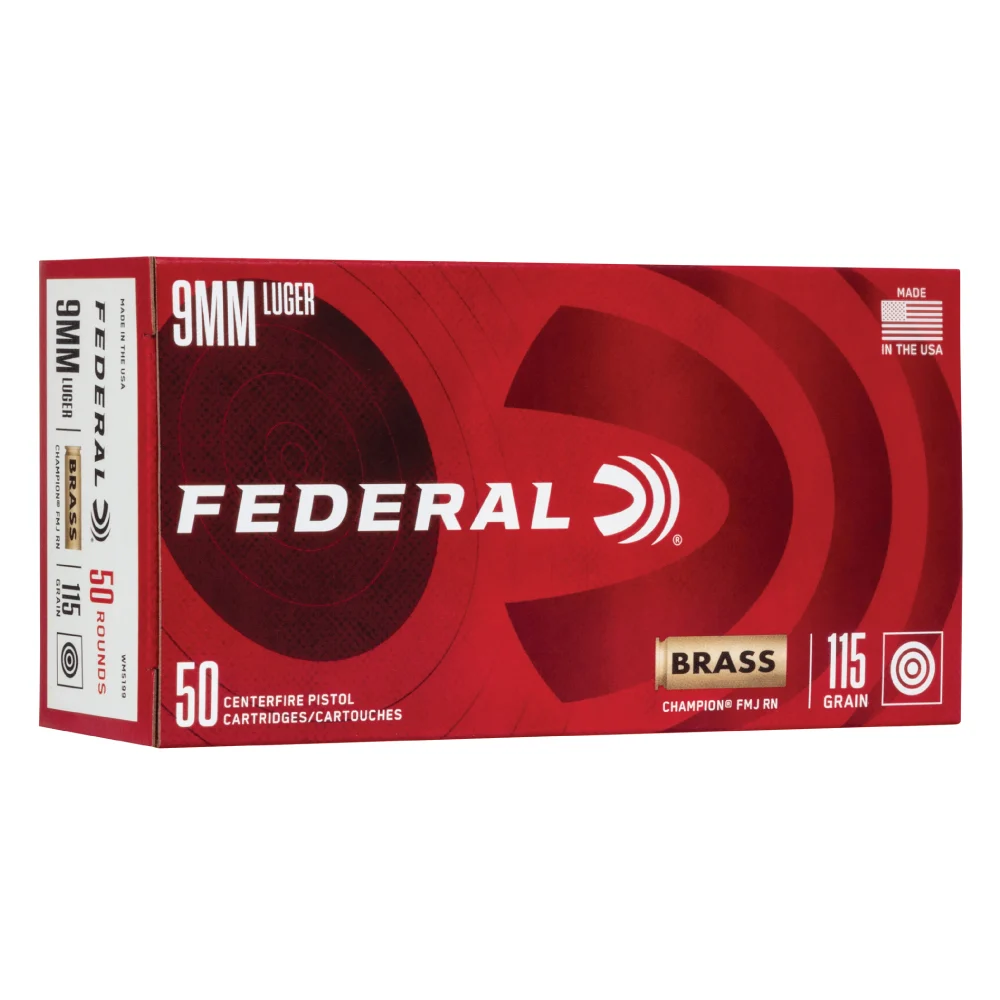 Federal Champion 9mm 115gr FMJ Ammo
