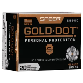 Speer Gold Dot 45 ACP 185 Grain Hollow Point 23964GD