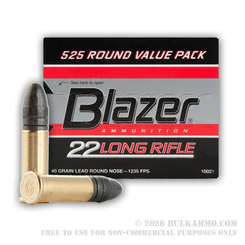 525 Rounds of .22 LR Ammo by CCI - 40gr LRN