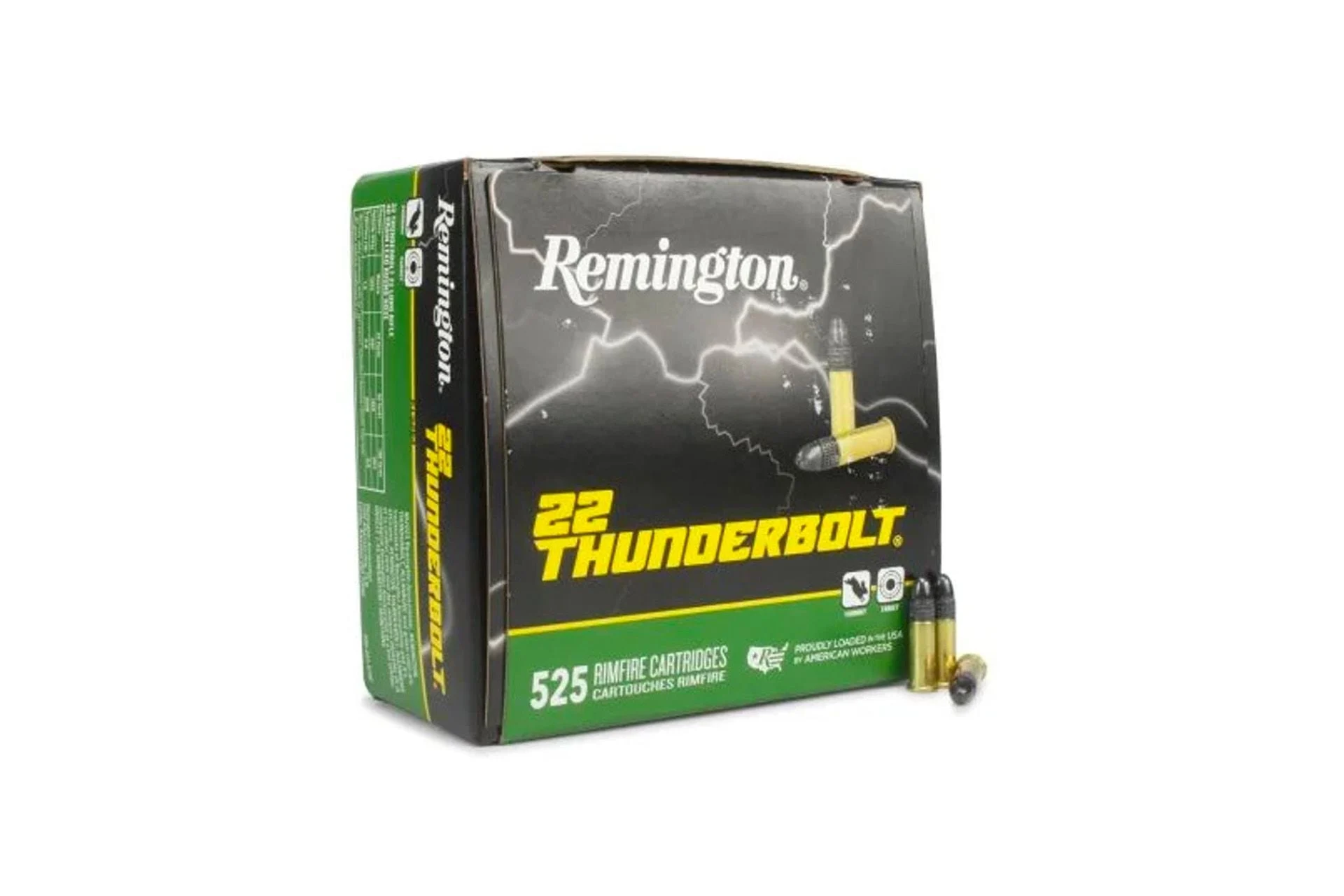Remington Thunderbolt 22LR 40 Grain Round Nose Hi-Velocity Rimfire Ammo - 525 Rounds - REM21241