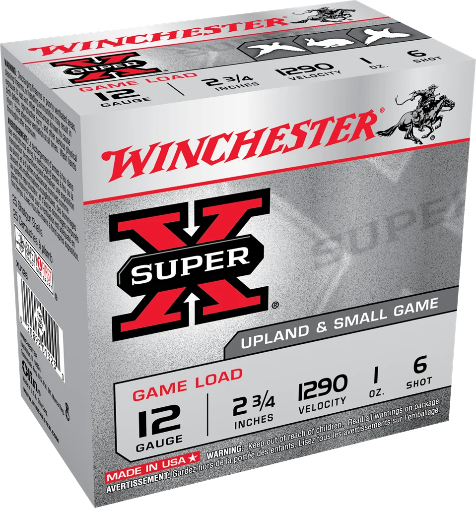 Winchester Ammo XU126 Super X Game Load 12 Gauge 2.75" 1 oz 6 Shot Shotgun Ammo - 25 Rounds - 116921
