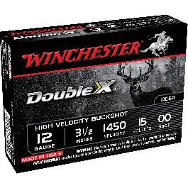 Winchester Double X 12 Gauge 3.50 15 Pellets 00 Buck SB12L00