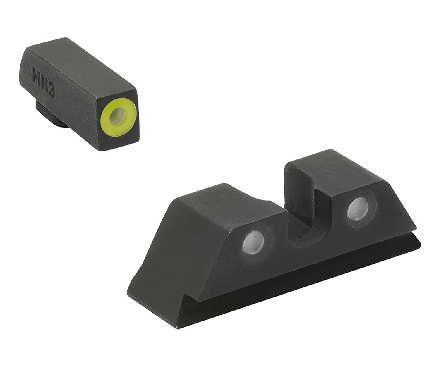 Meprolight ML40224 Hyper-Bright Sights — Yellow Front Green Rear