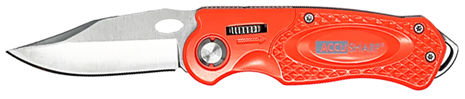 AccuSharp 709C Sport 3″ Folding Knife, Blaze Orange Handle