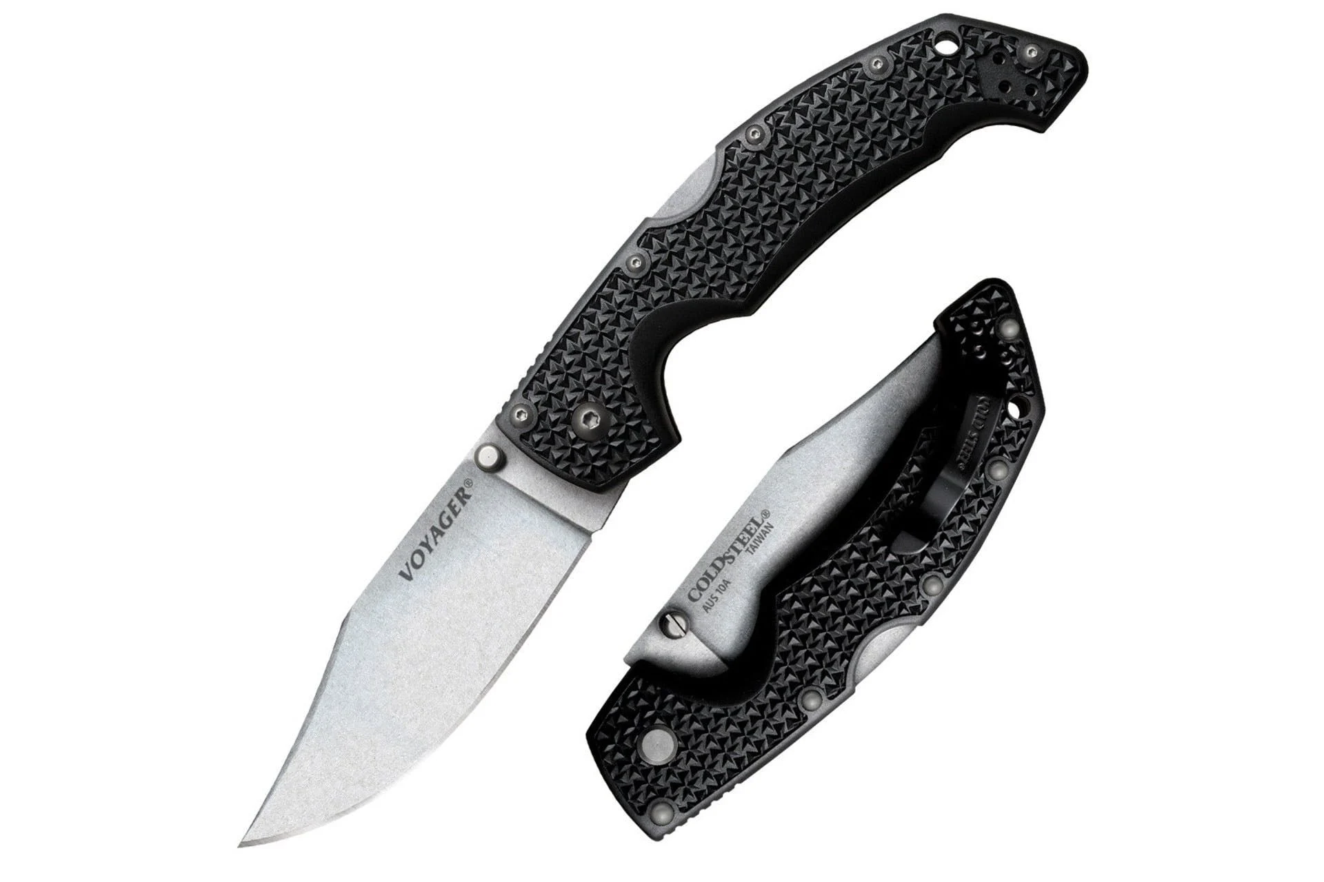 VOYAGER LARGE CLIP POINT - PLAIN EDGE AUS10A STEEL - COLCS29AC