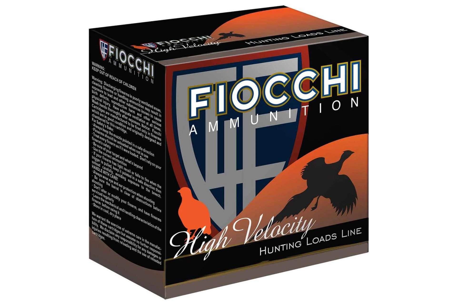Fiocchi 12HV8 Field Dynamics High Velocity 12 Gauge 2.75" 1 1/4 oz 8 Shot Shotgun Ammo - 25 Rounds - 12HV8