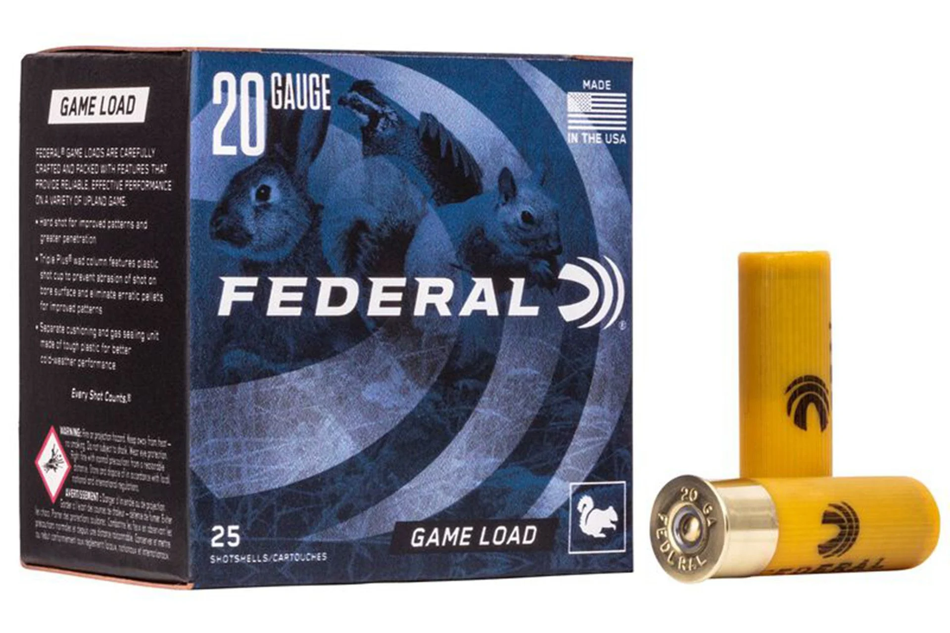 Federal Ammunition H20075 Game-Shok Game Loads 20 Gauge 2.75" 7/8 oz 7.5 Shot Shotgun Ammo - 25 Rounds - H20075