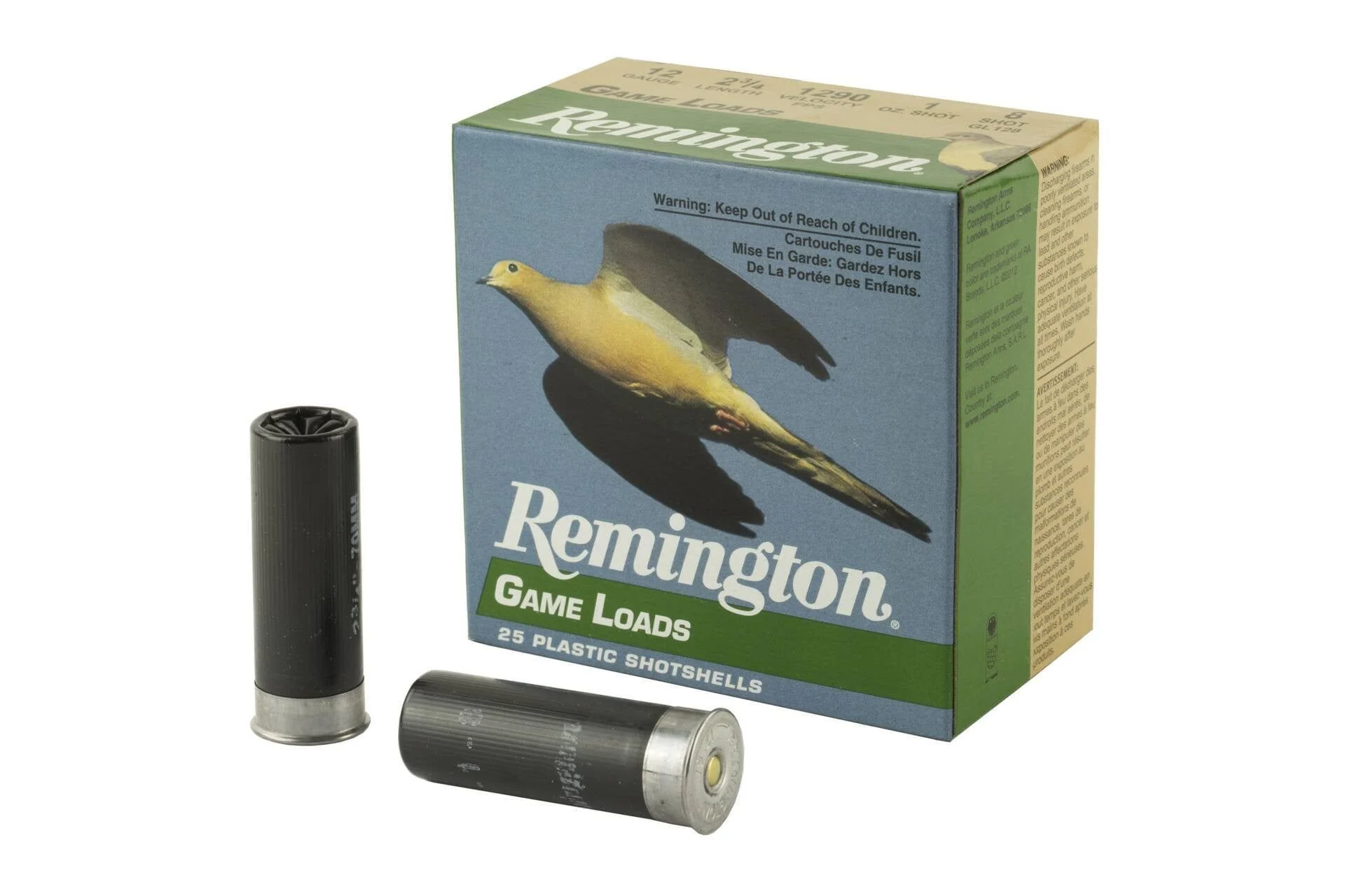 Remington Game Load 12 Gauge 2.75" #8 3.25 Dr 1 oz. Shotgun Ammo - 25 Rounds - 20032