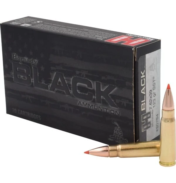 Hornady BLACK 7.62x39 Ammunition 20 Rounds SST 123 Grain Brass Cased