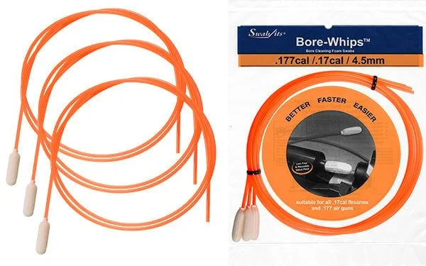 GUN CLEANING BORE-WHIPS: 3-PIECE PACKAGE,.177/4.5MM