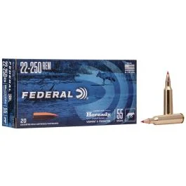 Federal 22-250 Rem 55 Gr Hornady V-Max