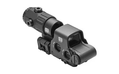 EOTech Holographic Hybrid Sight V, 68MOA Ring with 4 MOA Dots, Side Buttons, Includes EXPS3-4 & G45 Magnifier W/QD Switch-to-side Mount, Black - EOHHSV