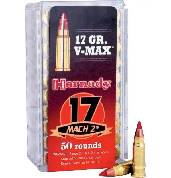 Hornady .17 Hornady Mach 2 Ammunition 50 Rounds V-MAX PT 17 Grain