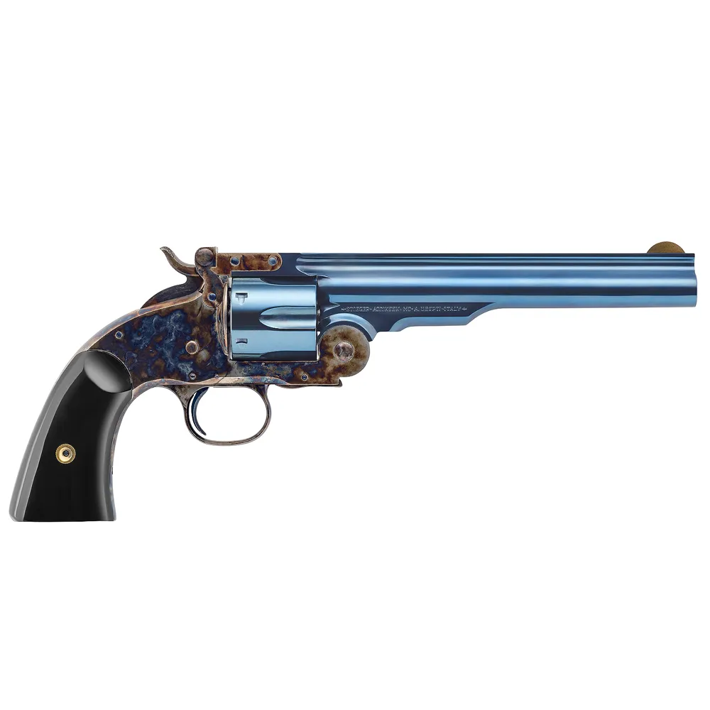 Uberti 1875 No. 3 2nd Model Top-Break Outlaws & Lawmen "Schofield Hardin" .45 Colt 7" Bbl C/H Frame Blued Revolver 356720 - 356720