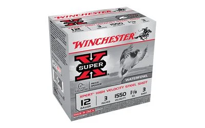 Winchester Ammunition XPERT STEEL HIGH VELOCITY 12 Gauge 3" #3 1 1/8 oz Steel Shot Shotgun Ammo - 25 Rounds - *WNWEX1233
