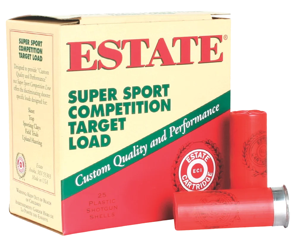 Estate Cartridge SS12L18 Super Sport 12 Gauge 2.75" 1 oz 1180 fps 8 Shot Shotgun Ammo - 25 Rounds - SS12L18