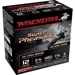 Winchester Super Pheasant 12 Gauge 2.75 1 3/8 oz 6 Shot X12PHV6