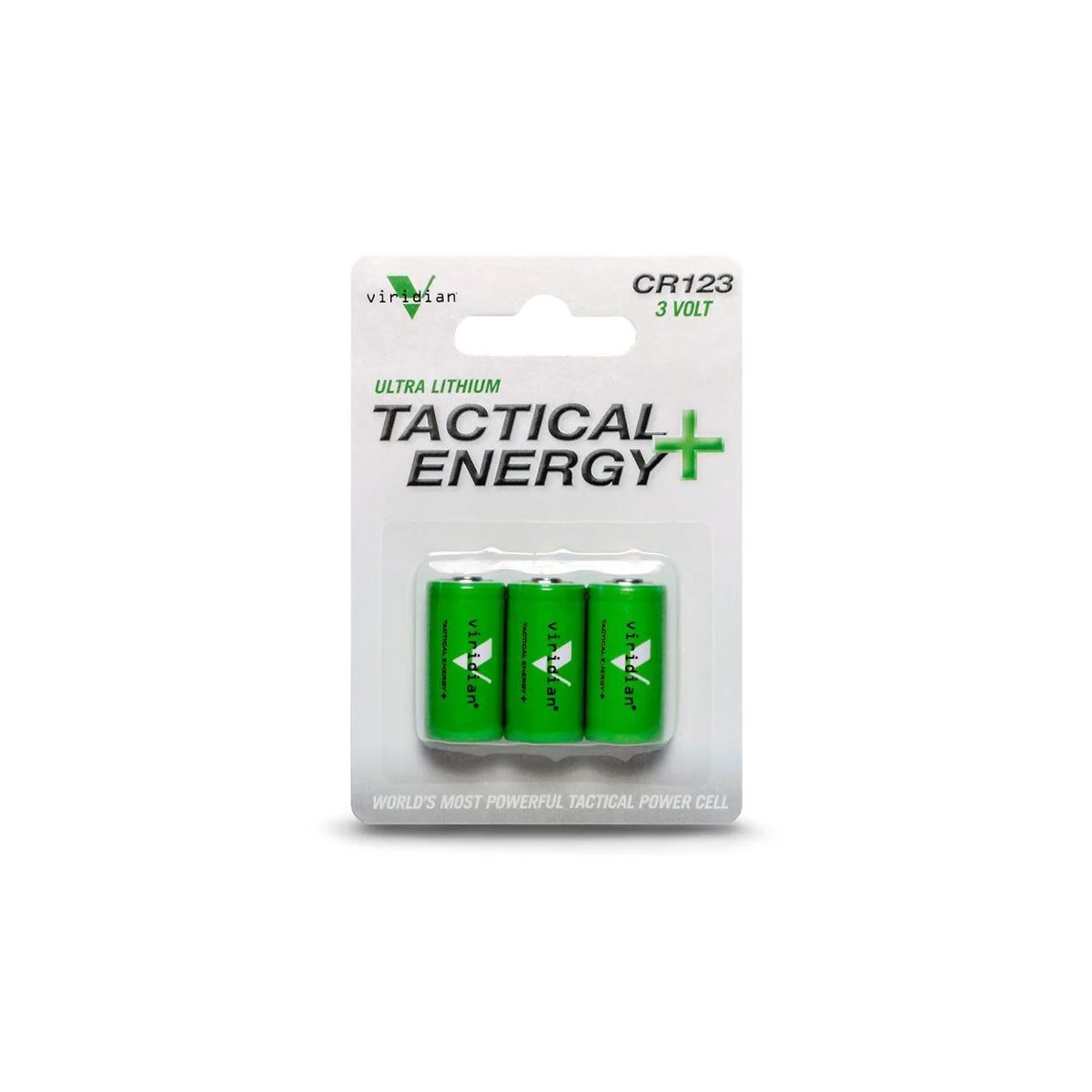 Viridian Weapon Technologies Battery CR123A Lithium Battery 3/Pack Green - 093975