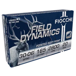 Fiocchi Field Dynamics 30-06 Springfield 165 Grain Pointed Soft Point