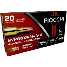 Fiocchi Hyperformance 7mm PRC 150 Gr Barnes Tipped TSX Ammo