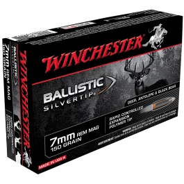 Winchester Ballistic Silvertip 7mm Rem Mag 150 Gr Rapid Controlled Expansion Polymer Tip Ammo