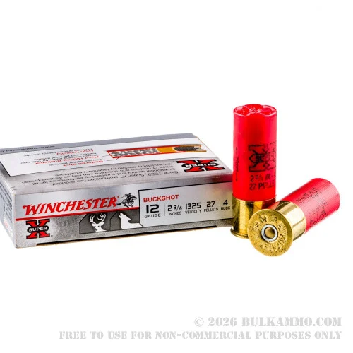 250 Rounds of 12ga Ammo by Winchester -#4 Buck