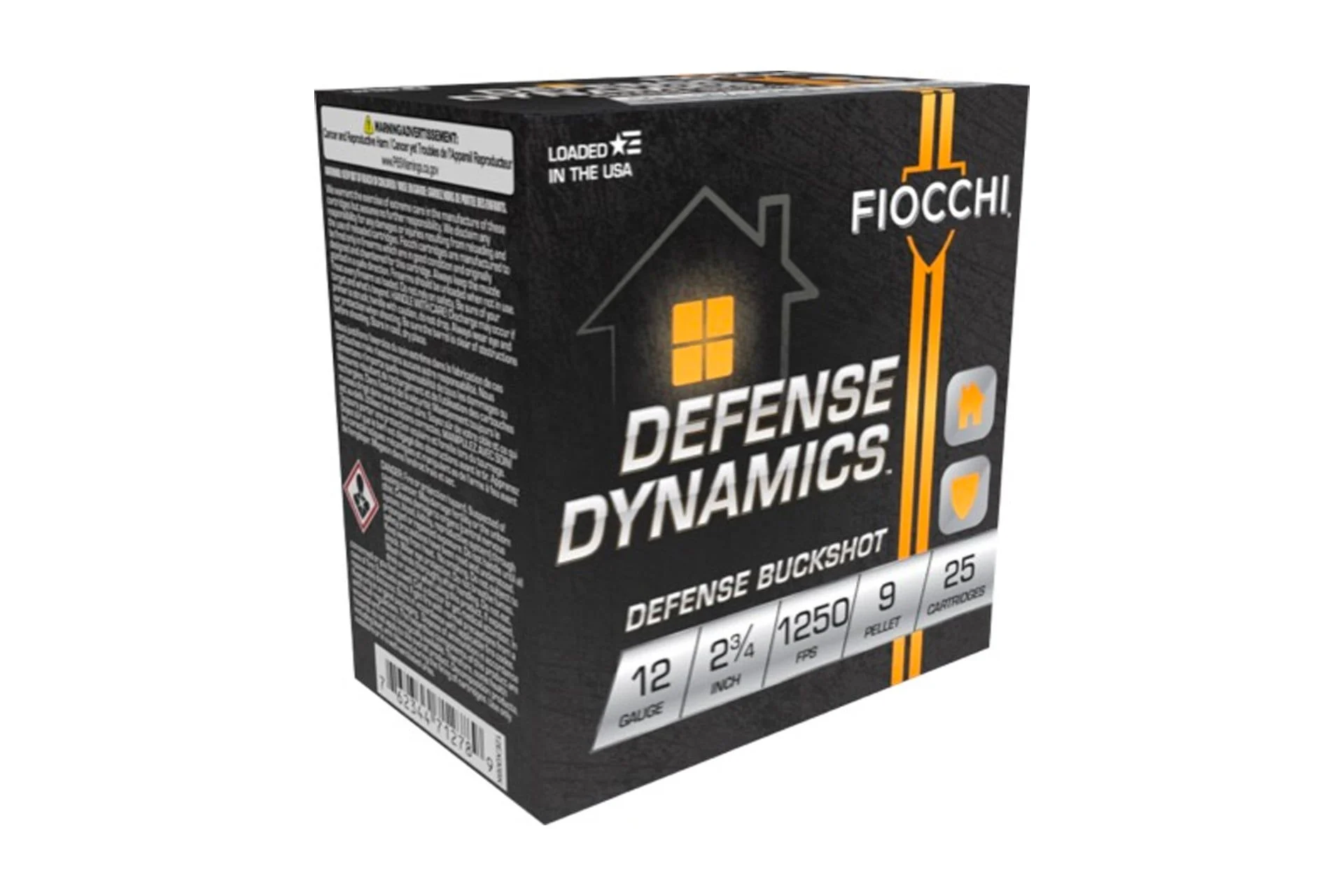 Fiocchi 12EX9P 12 Gauge 2-3/4" Defense Buckshot Shotgun Ammo - 250 Rounds - 12EX9P