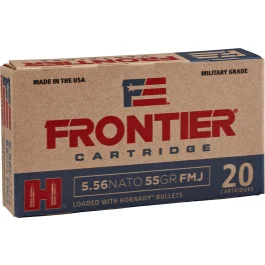 Hornady Frontier 5.56 NATO 55 Grain FMJ, 20 Rounds FR200
