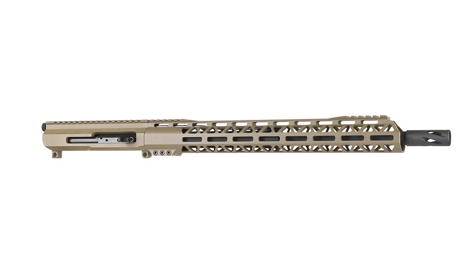 BC-15 | .223 Wylde Right Side Charging FDE Cerakote Upper | 16" Parkerized Heavy Barrel | 1:8 Twist | Carbine Length Gas System | Talon 15” MLOK Split Rail | with BCG & Charging Handle