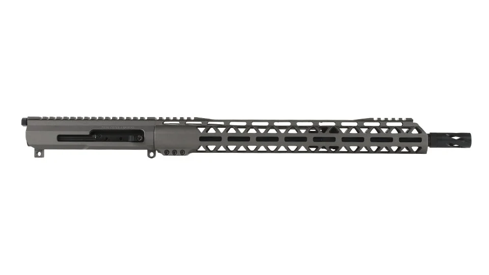 BC-15 | .223 Wylde Right Side Charging Tungsten Cerakote Upper | 16" Parkerized Heavy Barrel | 1:8 Twist | Carbine Length Gas System | Talon 15” MLOK Split Rail | with BCG & Charging Handle