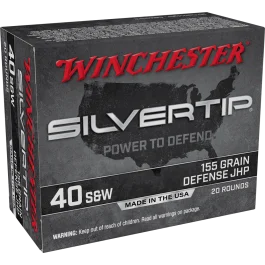 Winchester Silvertip 40 S&W 155 Grain Silvertip JHP W40SWST