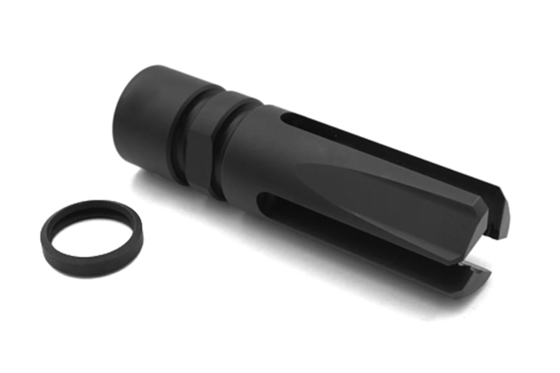 JP Enterprises 1/2 x 28 .850 OD .281 Exit Flash Hider - Black - JPFH-556L