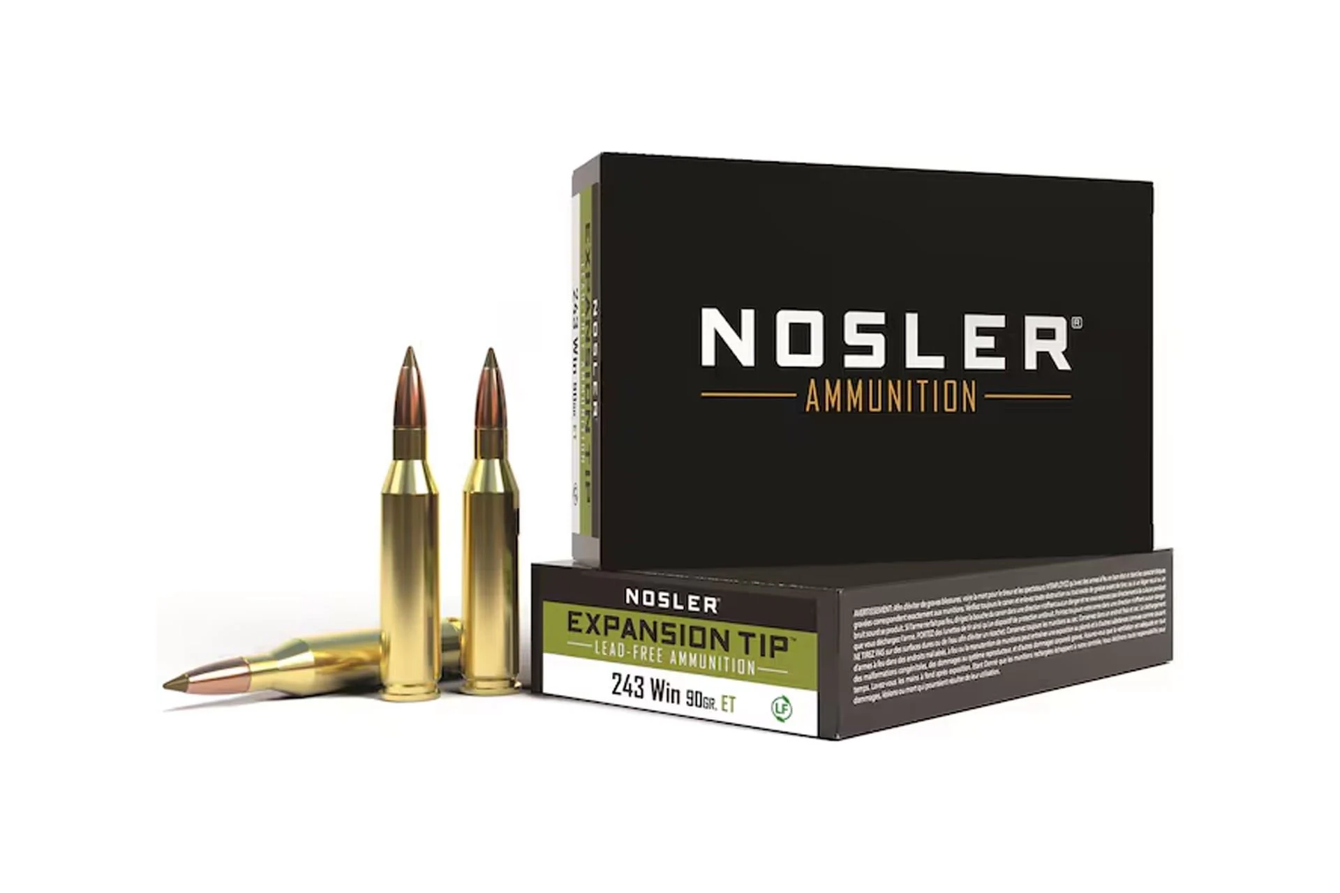 Nosler Lead Free .243 Winchester 90 Grain E-Tip Soft Point Rifle Ammo - 20 rounds - 40030