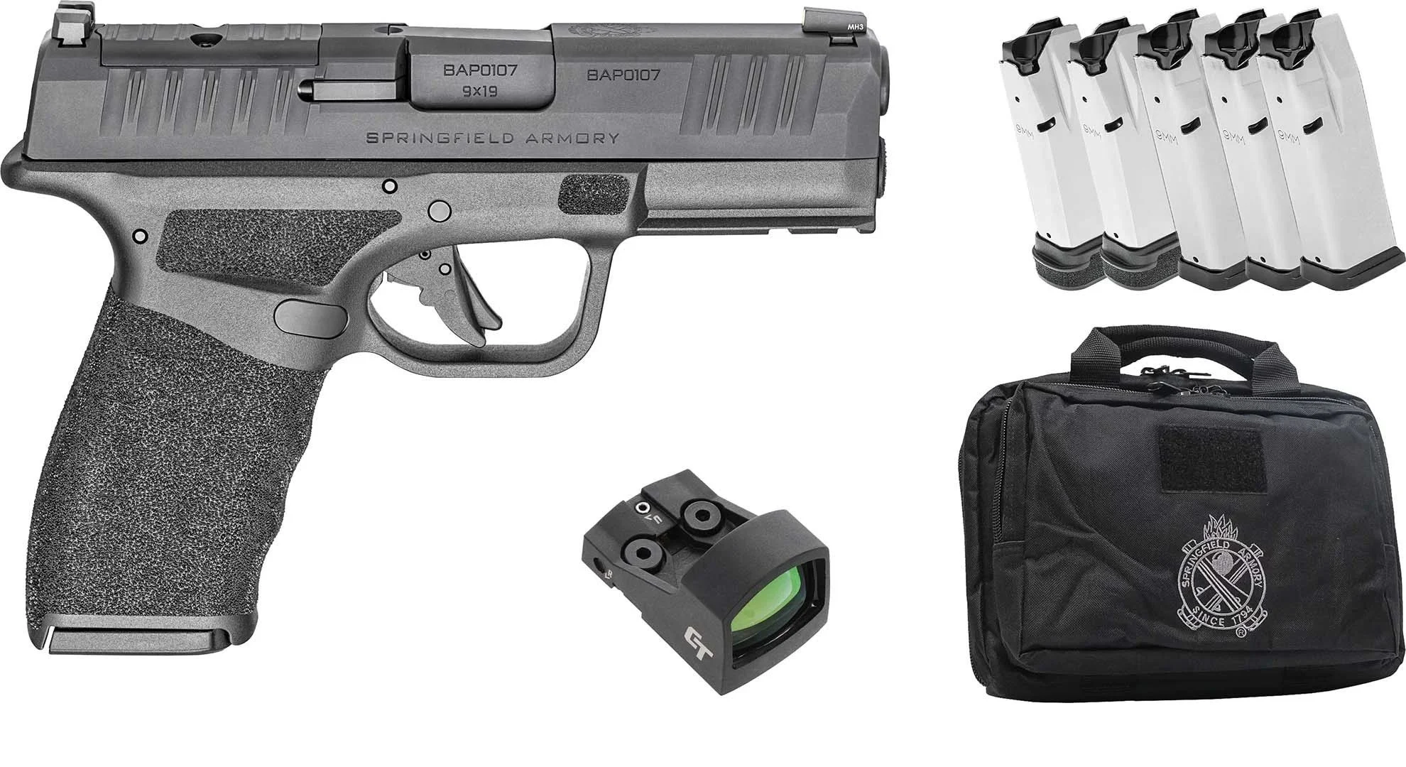 Springfield Armory Hellcat Pro OSP 9mm 3.7" 17rd Semi-Auto Pistol w/ Gear-Up Package - HCP9379BOSP-GU25