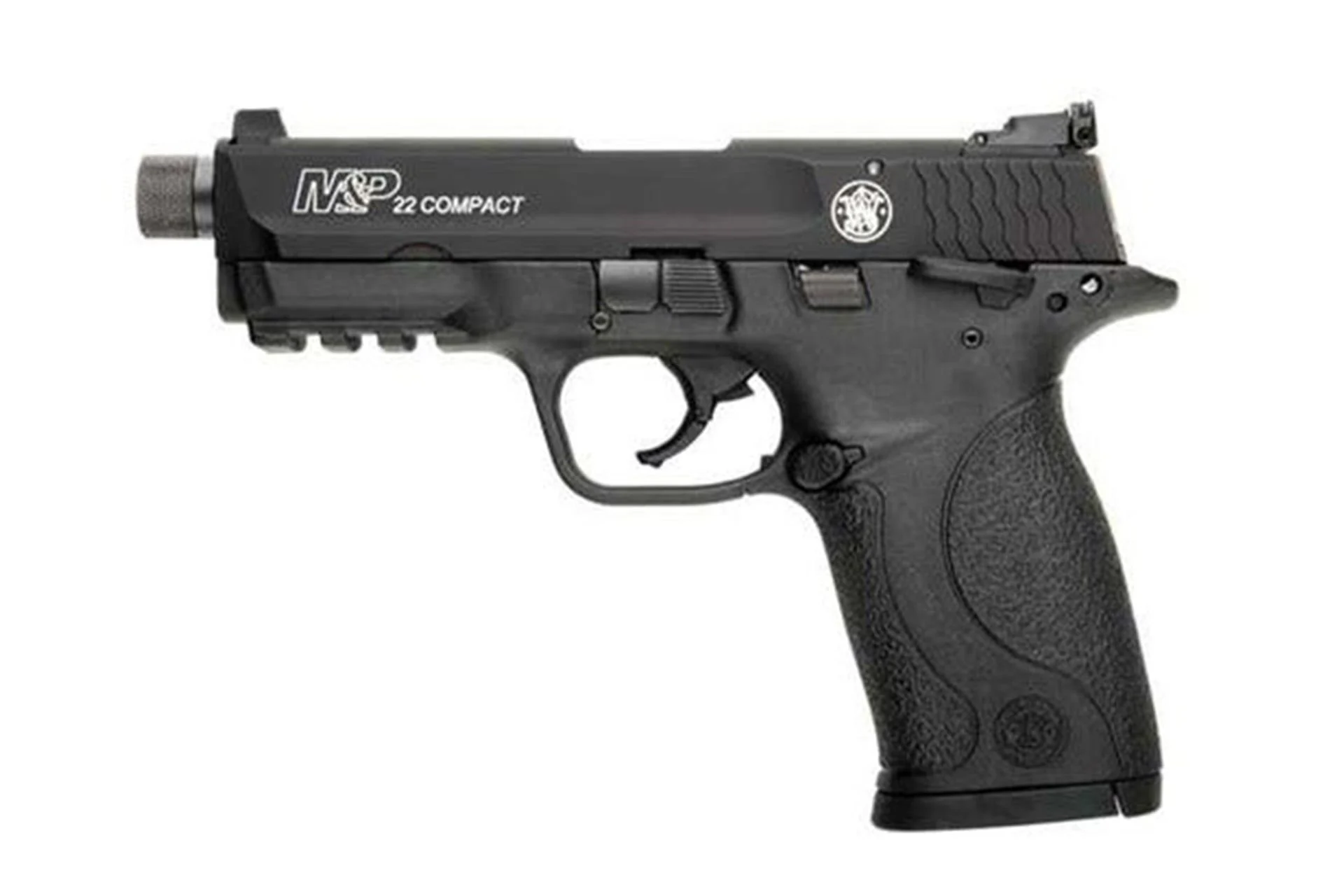Smith & Wesson M&P22 Compact 22 LR Semi Auto Pistol - 10+1 Rounds, 3.6" Barrel, Blue/Black - 10199