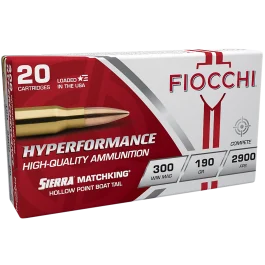 Fiocchi Hyperformance 300 Win Mag 190 Grain Sierra Bullets MatchKing BTHP