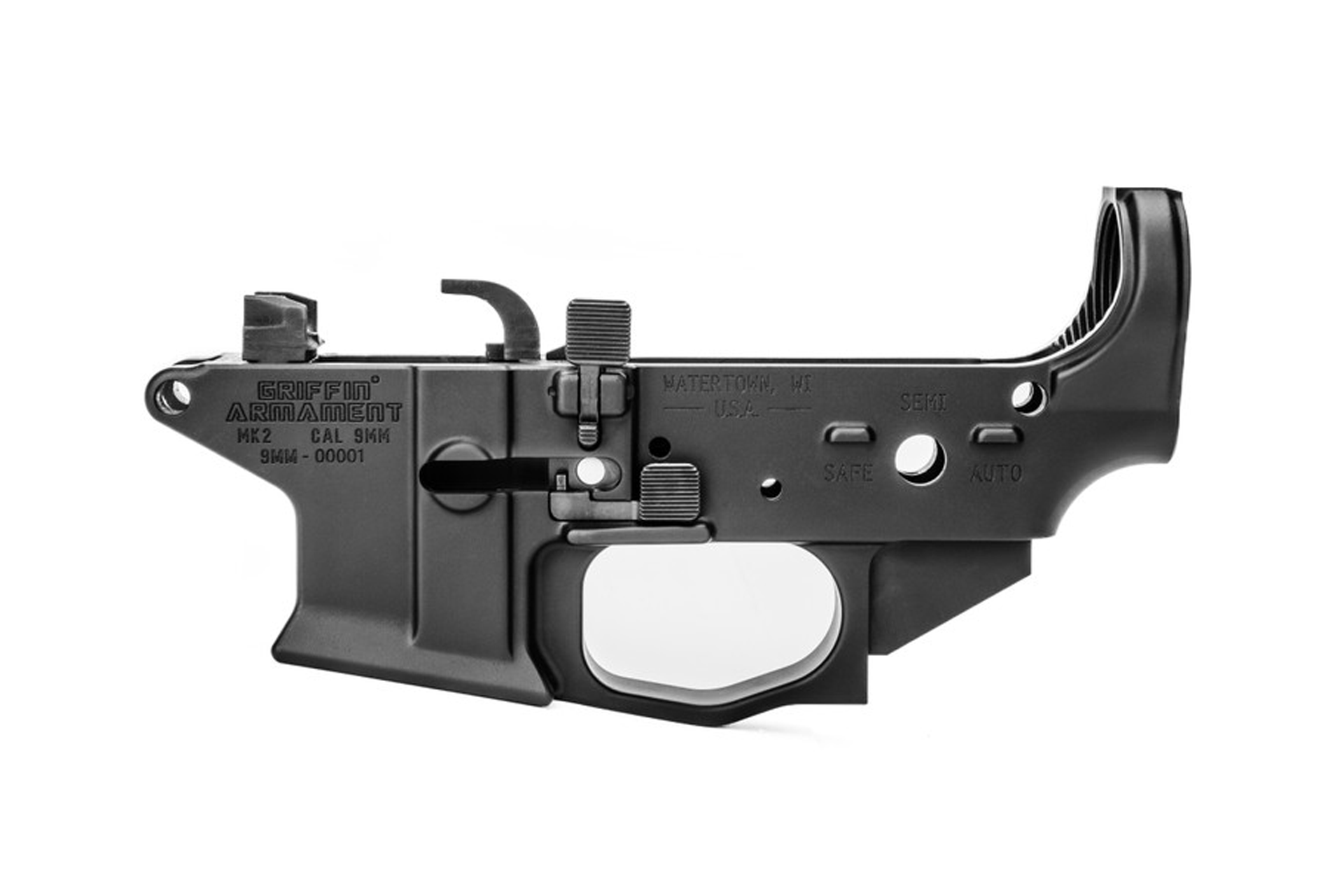 Griffin Armament MK2 AR-9 Ambidextrous Stripped Lower Receiver - MK2AL9