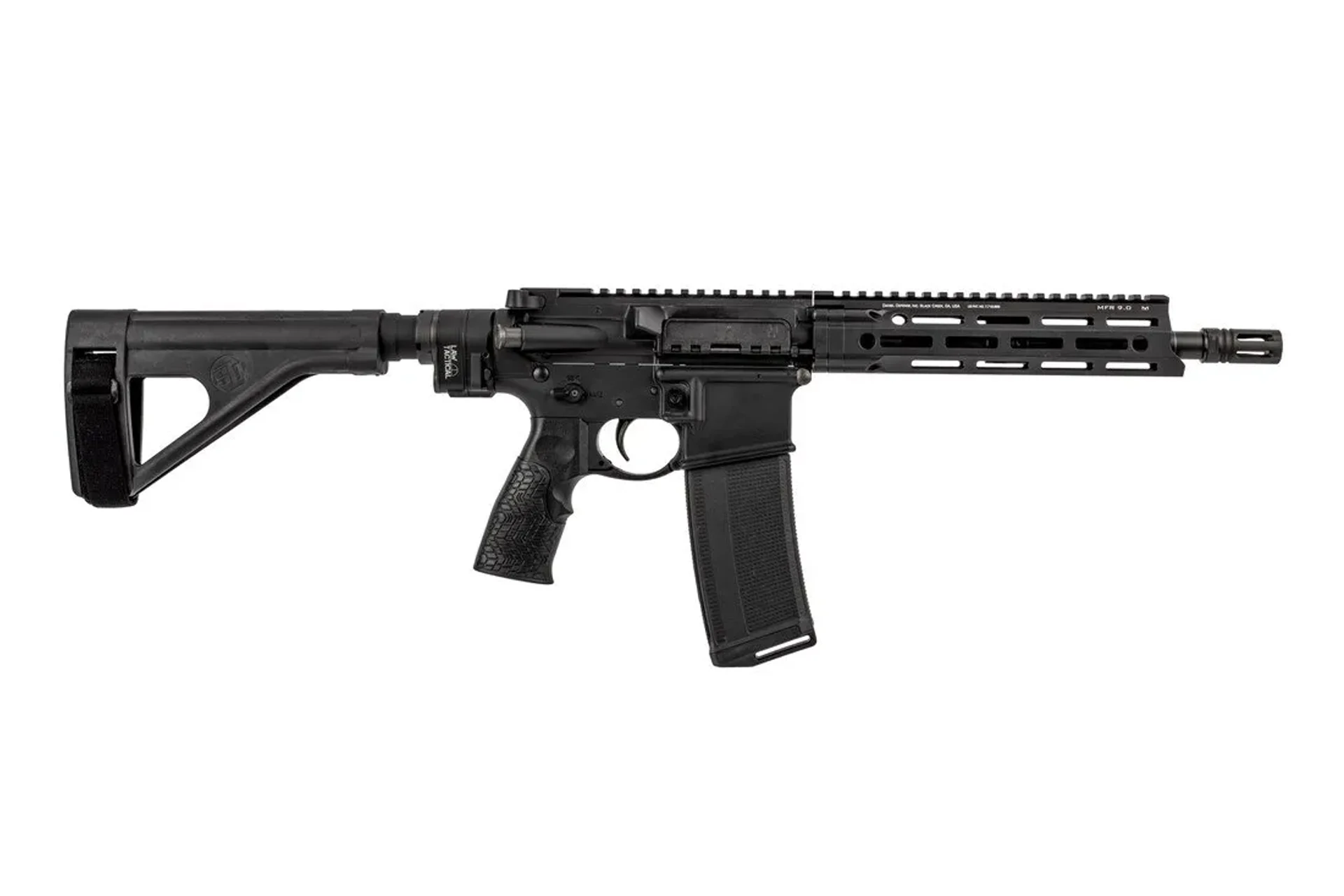 Daniel Defense 10.3" 300 BLK DDM4V7P Pistol with 9.0" MFR M-LOK Rail and Law Tactical Adapter - 02-128-08252