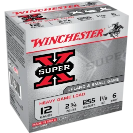 Winchester Super-X Heavy Game Load 12GA 2.75 #6 Shot 1-1/8oz Ammo (25rds) XU12H6