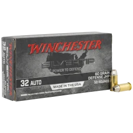Winchester Silvertip 32 ACP 60 Grain JHP W32AST