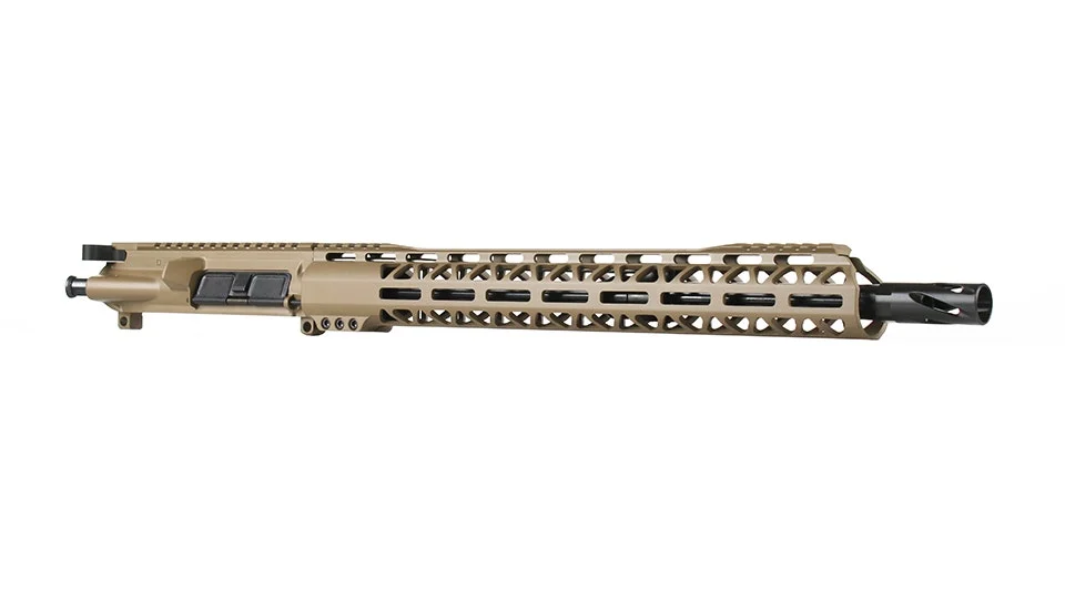 BC-15 | .300 Blackout FDE Cerakote Upper | 16” Parkerized Heavy Barrel | 1:8 Twist | Carbine Length Gas System | Talon 15” MLOK Split Rail | with BCG & Charging Handle