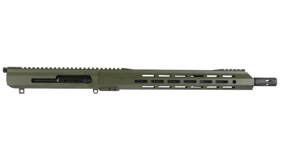 BC-10 | 8.6 Blackout Right Side Charging ODG Upper | 16" Parkerized SOCOM Barrel | 1:3 Twist | Carbine Length Gas System | 15" MLOK Split Rail | with BCG & Charging Handle