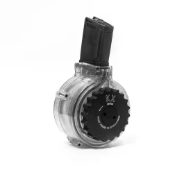 KCI AR-15 .223/5.56 NATO 50rd Drum Magazine, Clear/Black KCIMMZ036