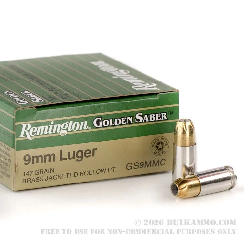 500Rounds of 9mm Ammo by Remington - 147gr JHP