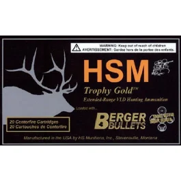 Hsm Trophy Gold 308 Winchester 185 Grain Berger Hunting VLD Match