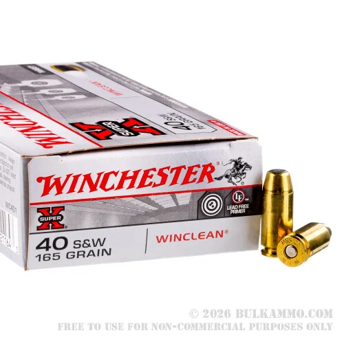 500Rounds of .40 S&W Ammo by Winchester - 165gr BEB