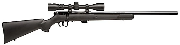 Savage MKII-FVXP Rimfire Rifle 29200, 22 Long Rimfire Rifle, 21" Hvy BBL, Bolt Action, Black Syn Stock, Blue Finish, Accutrigger, w/Scope, 5 Rds